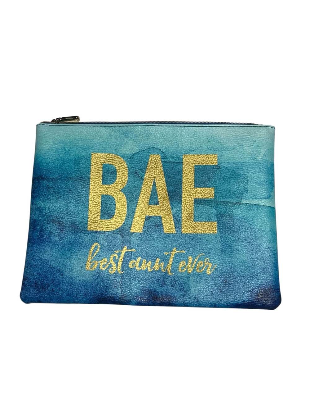 BAE Best Aunt Ever Watercolor Cosmetic Bag